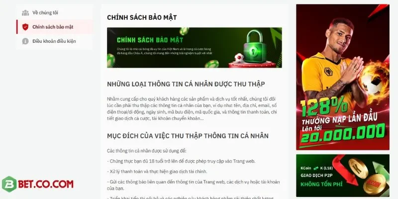 Bảo mật dữ liệu cá nhân tuyệt đối, trải nghiệm BBET an toàn