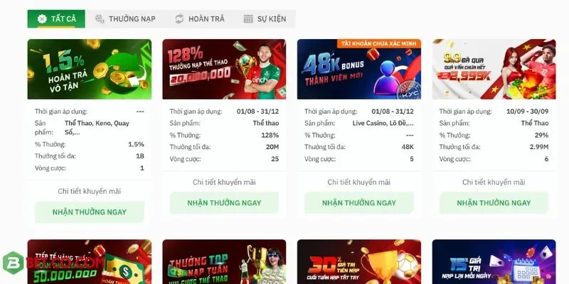 Người chơi trải nghiệm casino trực tuyến, thể thao và bắn cá tại BBET