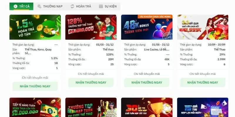 Tận hưởng ưu đãi độc quyền và tỷ lệ cược cạnh tranh mọi lúc tại BBET