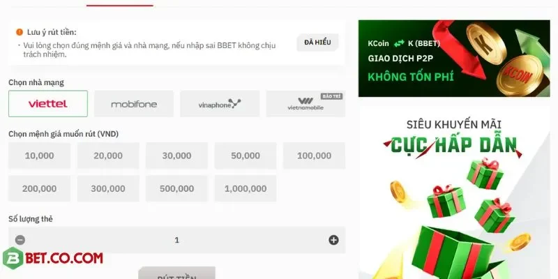 Quản lý tài khoản, nạp rút tiền và chơi mọi lúc mọi nơi tại BBET