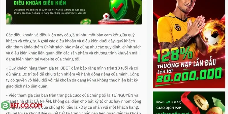 Tuân thủ điều khoản BBET, bảo vệ quyền lợi hội viên tối đa